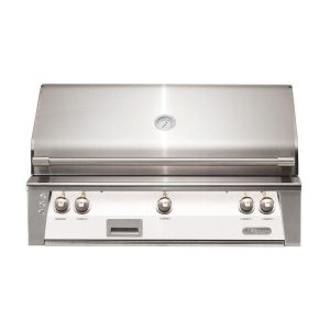 Alfresco ALXE 42-Inch Built-In Natural Gas Grill With Sear Zone And Rotisserie in Signal White Matte - ALXE-42SZ-NG-SM9003
