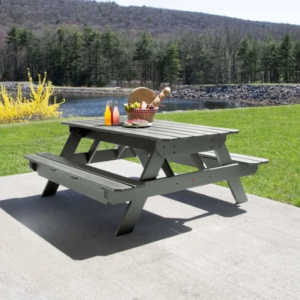 Lookwood 71 Inch Coastal Teak Recycled Plastic Picnic Table by Lakeview Outdoor Designs