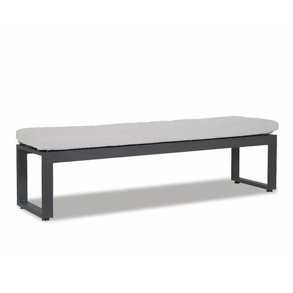 Redondo 72 Inch Aluminum Bench in Slate/Cast Silver by Sunset West