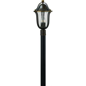 Hinkley Lighting Bolla Three Light 21-Inch Outdoor Post Light W/ Clear Glass - Olde Bronze - 2641OB
