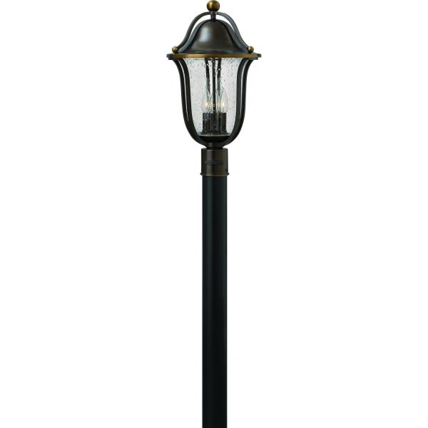 Hinkley Lighting Bolla Three Light 21-Inch Outdoor Post Light W/ Clear Glass - Olde Bronze - 2641OB
