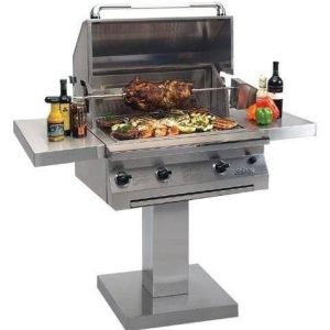 Solaire 30 Inch All Convection Natural Gas Grill With Rotisserie On Bolt Down Post - SOL-AGBQ-30-BDP-NG