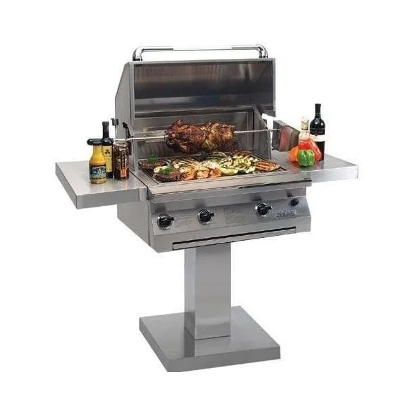 Solaire 30 Inch All Convection Natural Gas Grill With Rotisserie On Bolt Down Post - SOL-AGBQ-30-BDP-NG