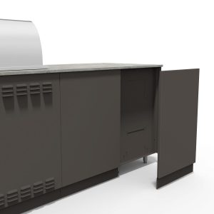 Blaze Sunrise 8-Ft Outdoor Kitchen Island Back Panels in Gunmetal (40-Inch Grills)