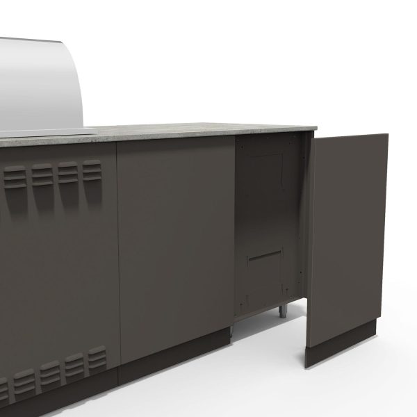 Blaze Sunrise 8-Ft Outdoor Kitchen Island Back Panels in Gunmetal (40-Inch Grills)