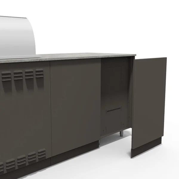 Blaze Golden Hour 10-Ft Outdoor Kitchen Island Back Panels in Gunmetal (40-Inch Grills)