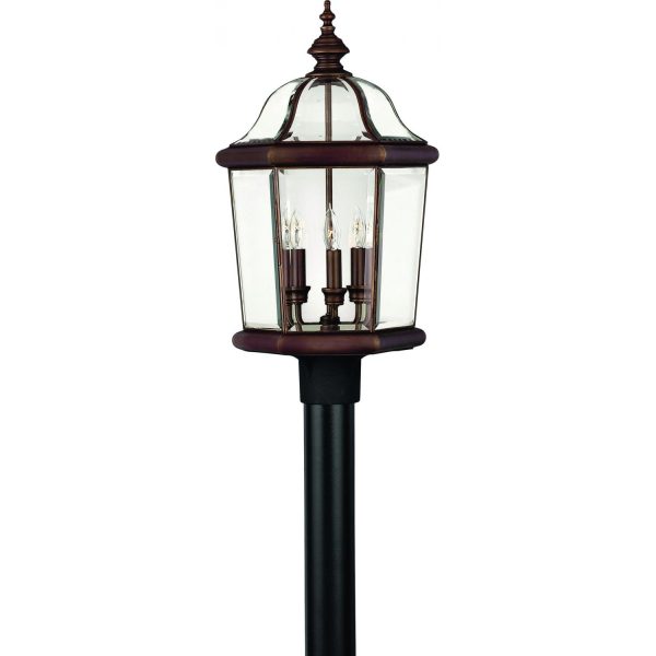 Hinkley Lighting Augusta Three Light 23-Inch Outdoor Post Light - Copper Bronze - 2451CB