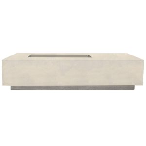 Cascata Bay 5 80 Inch Rectangular GFRC Propane Fire Pit Table in Coastal by Lakeview Outdoor Designs
