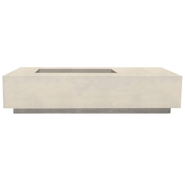 Cascata Bay 5 80 Inch Rectangular GFRC Propane Fire Pit Table in Coastal by Lakeview Outdoor Designs