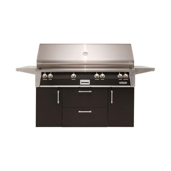 Alfresco ALXE 56-Inch Freestanding Propane All Grill With Sear Zone And Rotisserie in Jet Black Matte - ALXE-56BFGC-LP-SM9005