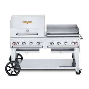 Crown Verity 60-Inch Mobile Propane Grill Dome & Griddle Package - CV-MCB-60RGP-LP