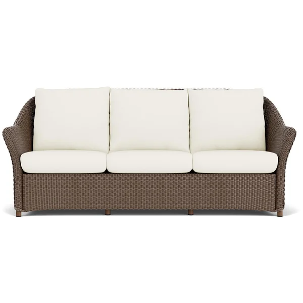 Weekend Retreat Lloyd Loom Sofa in Bark/Sailcloth Salt by Lloyd Flanders
