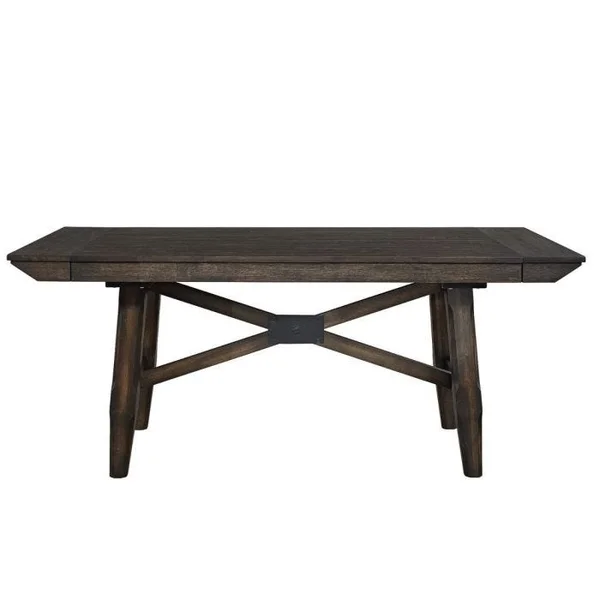 Double Bridge Collection 72" Rectangular Dining Table with 2 12" Leaves