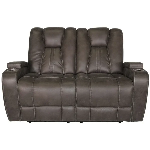 Abner Power Reclining Loveseat - Granite