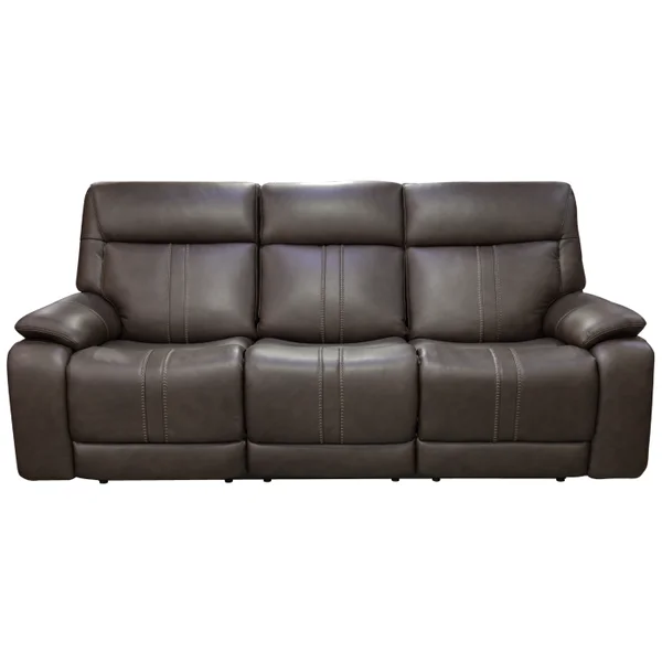 Xara Triple Power Reclining Sofa with Massage/Heat/Media - Earth