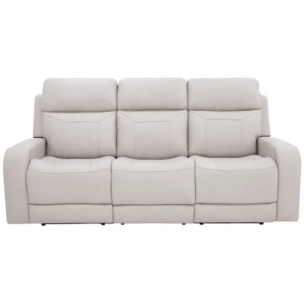 Stevenson Triple Power Reclining Sofa with Massage/Heat/Media - White