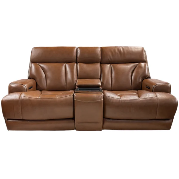 Panama Triple Power Reclining Console Loveseat