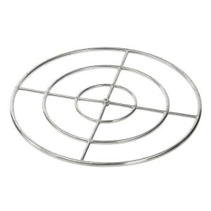 BBQGuys Signature 36-Inch Stainless Steel Triple-Ring Propane Gas Burner W/ 3/4-Inch Inlet - SS-FR-36-LP
