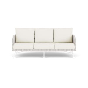 Essence Lloyd Loom Sofa in White/Sailcloth Salt by Lloyd Flanders