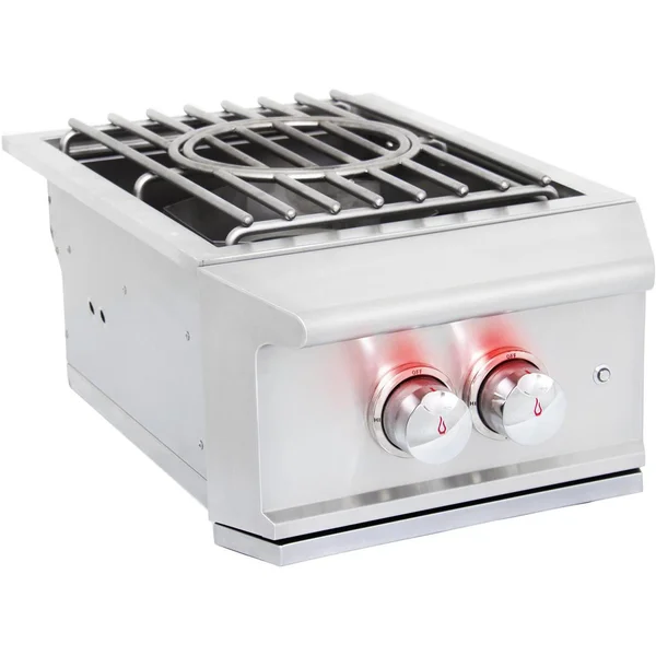 Blaze Professional LUX Built-In Natural Gas High Performance Power Burner w/ Wok Ring & Stainless Steel Lid - BLZ-PROPB-NG