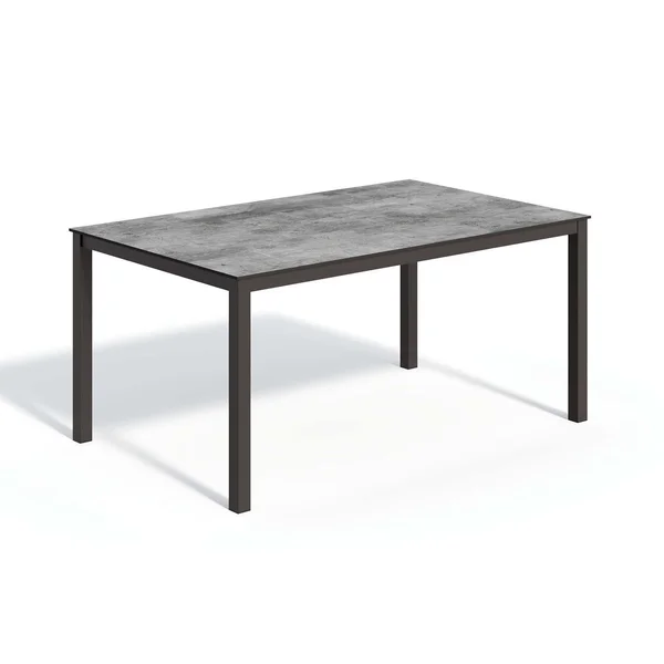 Travira 63 Inch Carbon Aluminum Dining Table W/ Skyline HPL Table Top By Oxford Garden