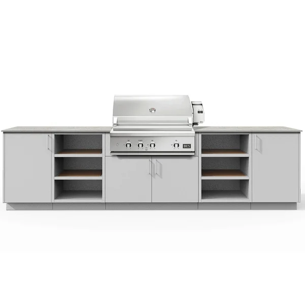 Urban Bonfire Savannah 36 Outdoor Kitchen w/ DCS Natural Gas Grill, Keon Dekton Countertop & Chantilly Finish - B-Savannah-36-DCS-Keon-Chantilly