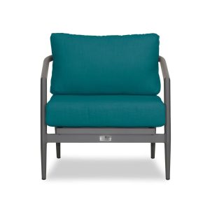 Midnight Cove Aluminum Club Chair in Slate/Spectrum Peacock by Lakeview Outdoor Designs