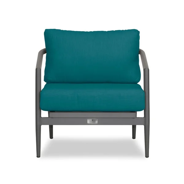 Midnight Cove Aluminum Club Chair in Slate/Spectrum Peacock by Lakeview Outdoor Designs