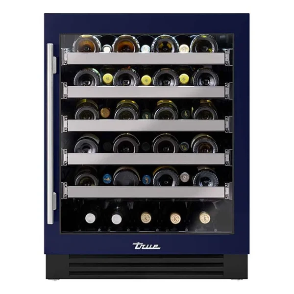 True ADA Height 24 Inch 40 Bottle Right Hinge Glass Door Outdoor Wine Cabinet - Cobalt w/ Stainless Steel Handle - TUWADA-24-RG-A~078-H04
