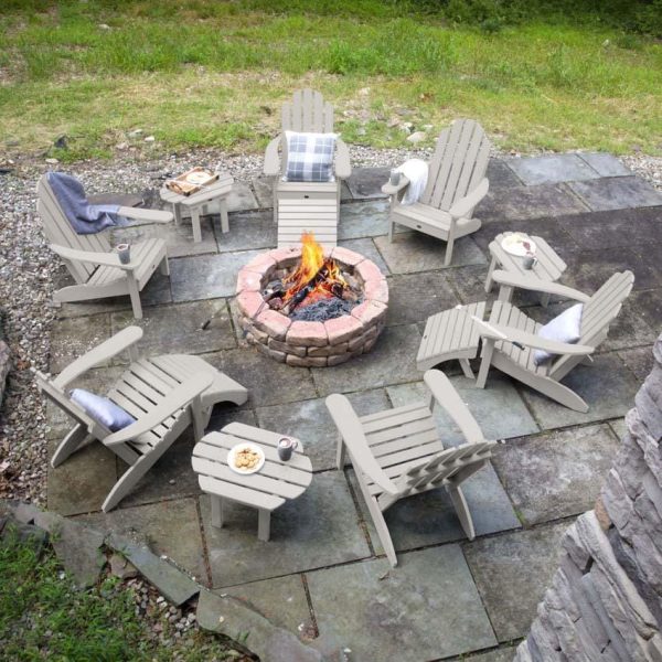 Paradise Key 12 Pc Recycled Plastic Seating Set in Harbor Gray by Lakeview Outdoor Designs