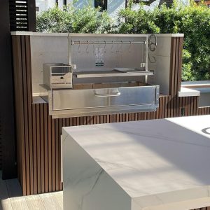Tagwood BBQ Fully Assembled Built-In Santa Maria Argentine Wood Fire & Charcoal Grill - BBQ05SSF