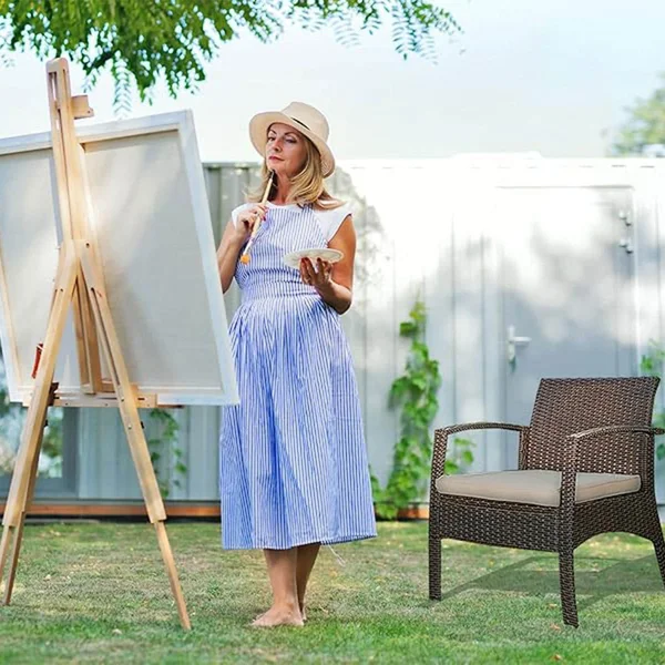 West Cay Resin Club Chair in Antique Bronze/Khaki by Ultimate Patio