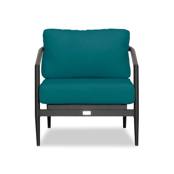 Midnight Cove Aluminum Club Chair in Black/Spectrum Peacock by Lakeview Outdoor Designs