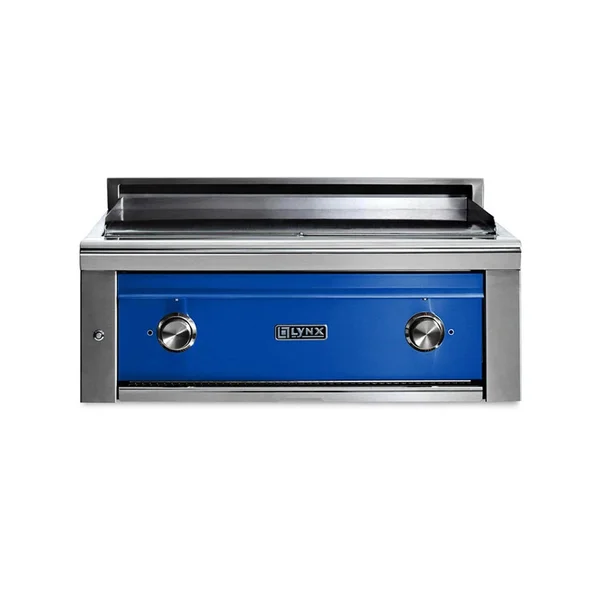Lynx Asado 30 Inch Built-In Natural Gas Flat Top Grill in Pacific Blue - L30AG-PBNG
