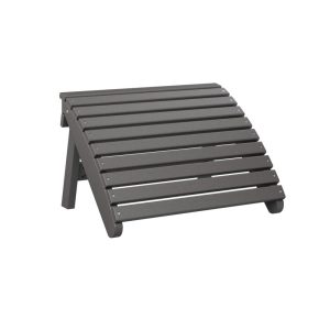 Recycled Plastic Folding Adirondack Ottoman in Smoke Gray by Berlin Gardens