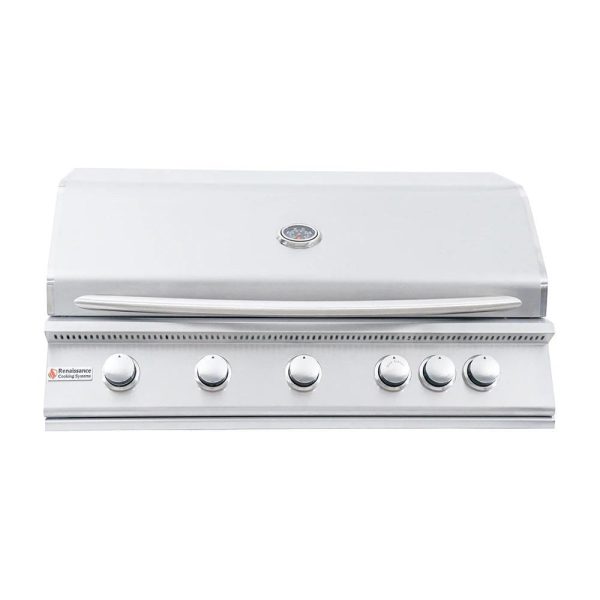 RCS Premier Series 40-Inch 5-Burner Built-In Natural Gas Grill With Rear Infrared Burner - RJC40A