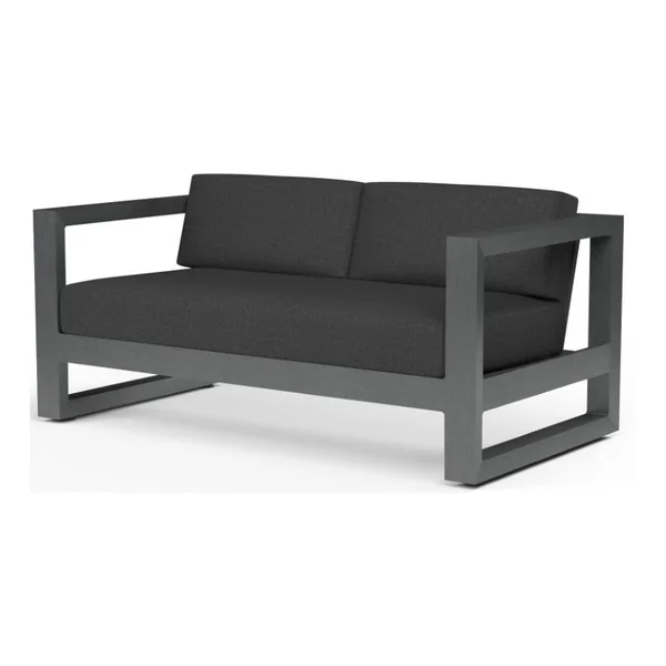 Redondo Aluminum Loveseat in Slate/Spectrum Carbon by Sunset West