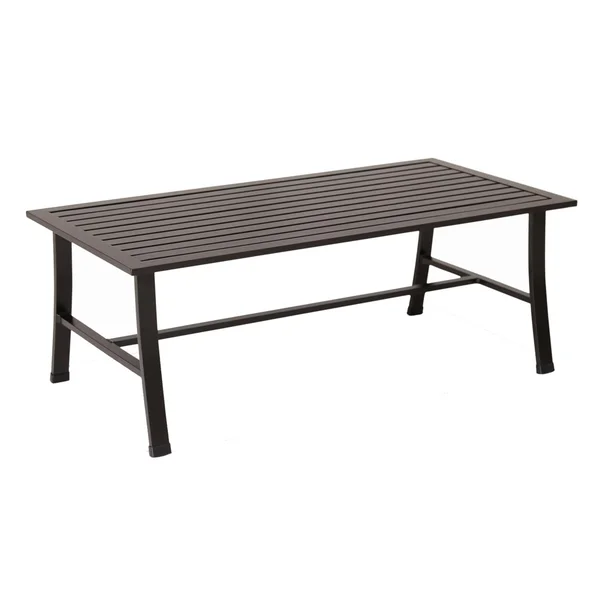La Jolla 43 X 22 Inch Rectangular Aluminum Coffee Table in Espresso by Sunset West