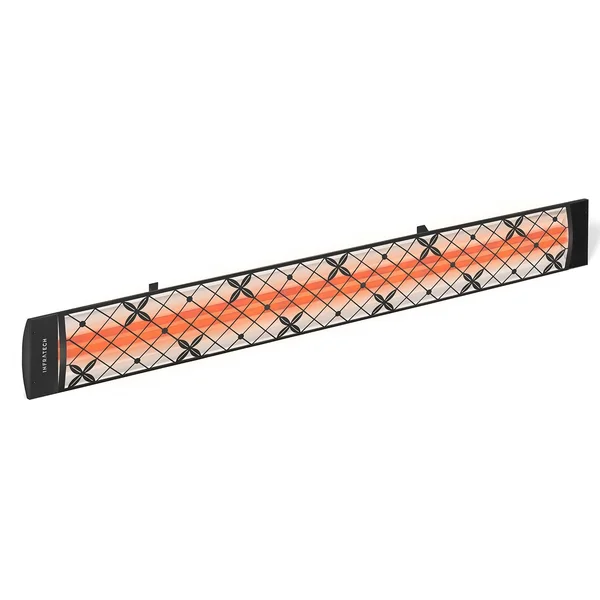 Infratech Motif Traditional 61 1/4 Inch 2600W Dual Element Electric Patio Heater - 240V - Black - CD5224BL4