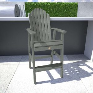 Dream Bay Recycled Plastic Bar Stool in Coastal Teak by Lakeview Outdoor Designs