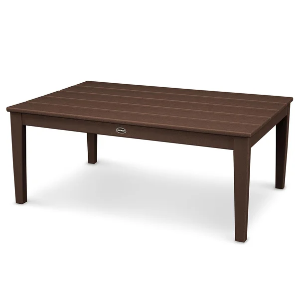 Newport 42 X 27 Inch Rectangular Recycled Plastic Coffee Table in Mahogany by POLYWOOD