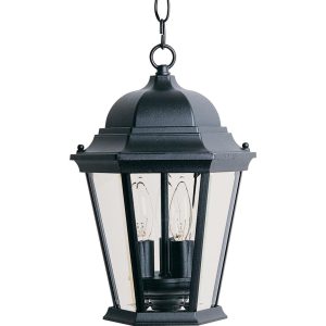 Maxim Westlake Three Light 14-Inch Outdoor Hanging Lantern - Black - 1009BK