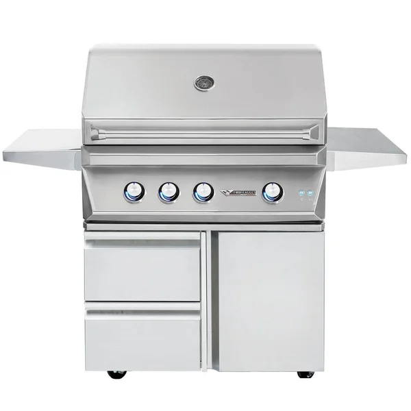 Twin Eagles 36-Inch 3-Burner Natural Gas Grill with Infrared Rotisserie Burner On Deluxe Cart