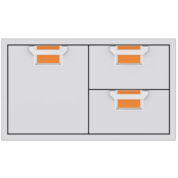 Aspire By Hestan 36-Inch Double Drawer And Single Storage Door Combo - Citra - AESDR36-OR