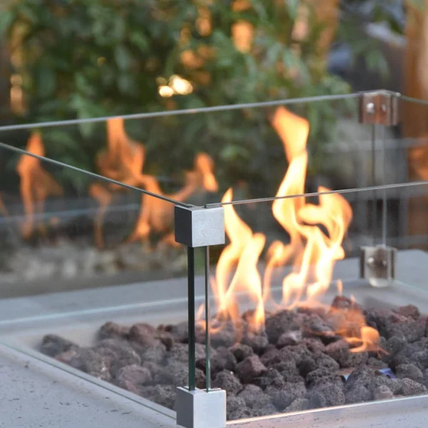 Elementi Manhattan 24 Inch Square Glass Wind Screen