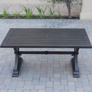 Brooklyn 67 X 39 Inch Aluminum Dining Table by Darlee