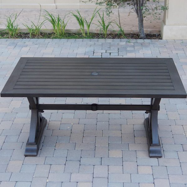 Brooklyn 67 X 39 Inch Aluminum Dining Table by Darlee