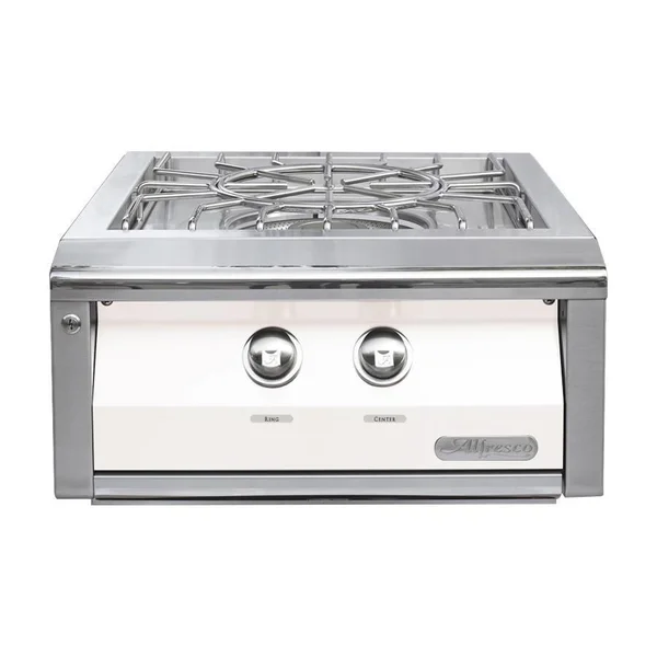 Alfresco 24-Inch Natural Gas Versa Power Cooking System in Signal White Matte - AXEVP-NG-SM9003
