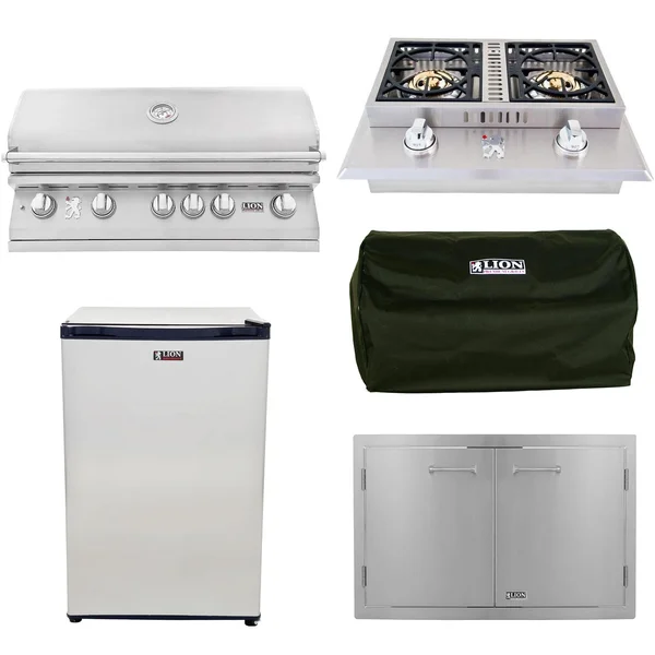 Lion L90000 4-Piece 40-Inch Propane Gas Outdoor Kitchen Package - 90814-4PC
