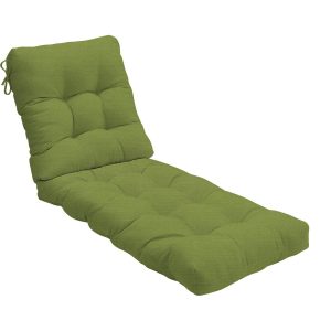 Sunbrella Spectrum Cilantro Extra Long Outdoor Replacement Chaise Lounge Cushion By BBQGuys Signature